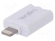 Card reader: memory; Apple Lightning plug; microSD; R: 30MB/s LOGILINK