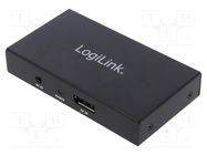 Splitter; DisplayPort 1.2,HDCP 2.0; black LOGILINK