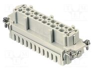 Connector: HDC; contact insert; female; Han® ES; PIN: 24; 24+PE HARTING