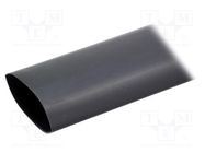 Heat shrink sleeve; 3.5: 1; 75mm; L: 1m; black; Wall thick: 3mm 