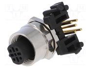 Connector: M12; socket; PIN: 5; female; B code-Profibus; THT; 60V; 4A DEGSON ELECTRONICS