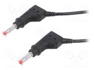 Test lead; 32A; banana plug 4mm,both sides; Urated: 600V; Len: 1m 