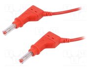 Test lead; 32A; banana plug 4mm,both sides; Urated: 600V; Len: 1m 