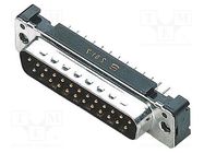 D-Sub; PIN: 25; plug; female; for ribbon cable; IDC; D-SUB 25F-IDC HARTING