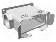 Enclosure: for HDC connectors; Han® M; size 16B; zinc alloy; IP65 HARTING