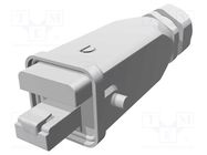 Han3A RJ45 Hybrid Cat5 plug 4+4p IDC HARTING