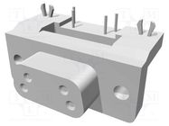 D-Sub; PIN: 9; socket; female; angled 90°; THT; M3; Type: PCB snap-in HARTING