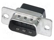 Connector: D-Sub; PIN: 9; plug; female; for cable; straight; crimped HARTING