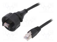 Patch cord; 2m; RJ45 plug,both sides; IP68 BULGIN