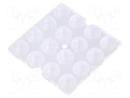 LED lens; square; plexiglass PMMA; transparent; 90°; H: 7.1mm LEDIL
