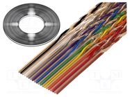 Wire: ribbon; 50x28AWG; 1.27mm; stranded; Cu; unshielded; PVC; 50V 3M