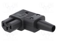 Connector: AC supply; plug; female; 10A; 250VAC; IEC 60320; 10mm SCHURTER