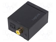 Digital-to-analog converter; 5VDC; Out: RCA socket x2; black LOGILINK