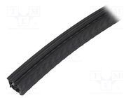 Hole and edge shield; NBR; L: 50m; black; H: 13mm; W: 11mm; -30÷100°C ELESA+GANTER