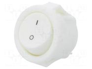 ROCKER; SPST; Pos: 2; ON-OFF; 3A/250VAC; white; none; 20mΩ; round CANAL ELECTRONIC