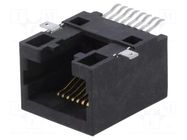 Connector: RJ45; socket; PIN: 8; Cat: 5; 8p8c; SMT; horizontal ENCITECH