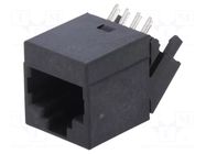 Connector: RJ45; socket; PIN: 8; Cat: 5; 8p8c; THT; angled ENCITECH