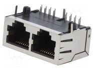 Connector: RJ45; socket; PIN: 8; Cat: 5; 8p8c; THT; angled ENCITECH