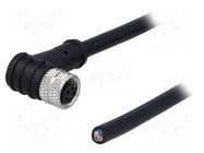 Connector: M8; female; PIN: 5; 3A; 30V; IP65,IP67; angled 90°; plug DEGSON ELECTRONICS