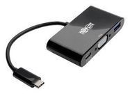 USB-C TO VGA ADAPTER W/USB-A & PD, BLACK