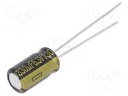 Capacitor: electrolytic; low ESR; THT; 330uF; 6.3VDC; Ø6.3x11.2mm PANASONIC