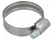 Worm gear clamp; W: 12mm; Clamping: 25÷40mm; DD; W2; DIN 3017 