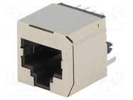 Connector: RJ45; socket; PIN: 8; Cat: 5; shielded; Layout: 8p8c; THT ENCITECH