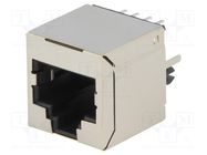 Connector: RJ45; socket; PIN: 8; Cat: 6; shielded; Layout: 8p8c; THT ENCITECH