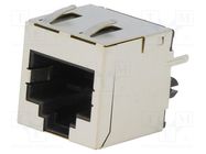 RJ45; socket; PIN: 8; Cat: 6a; shielded; Layout: 8p8c; THT; straight ENCITECH