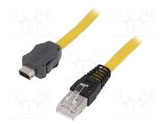 Cable; ix Industrial®; ix Industrial plug,RJ45 plug; PVC; Cat: 6a HARTING