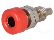 Connector: 4mm banana; socket; 32A; 33VAC; 70VDC; red; -25÷90°C SCHÜTZINGER