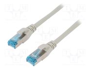 Patch cord; F/UTP; 5e; stranded; CCA; PVC; grey; 3m; 26AWG DIGITUS