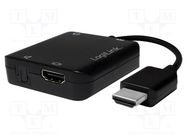 Adapter; HDCP 1.4,HDMI 1.4; black LOGILINK