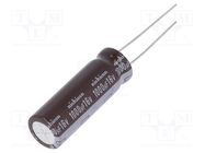 Capacitor: electrolytic; low ESR; THT; 1000uF; 16VDC; Ø10x30.5mm NICHICON