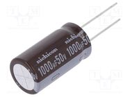 Capacitor: electrolytic; low ESR; THT; 1000uF; 50VDC; Ø16x30.5mm NICHICON