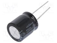 Capacitor: electrolytic; THT; 2200uF; 35VDC; Ø18x20mm; Pitch: 7.5mm NICHICON