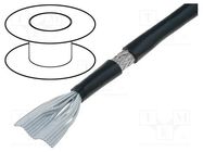 Wire: ribbon; round; 1.27mm; stranded; Cu; PVC; black; 91.5m; 9x28AWG 3M