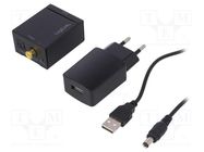 Analog-to-digital converter; 5VDC; Input: RCA socket x2; black LOGILINK