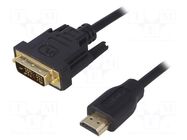 Cable; DVI-D (18+1) plug,HDMI plug; HDMI 1.4; Support: EDID,HDCP LOGILINK