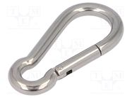 Carabiner; acid resistant steel A4; for rope; L: 100mm; 10mm KRAFTBERG