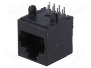 RJ45; socket; PIN: 8; Cat: 5; Layout: 8p8c; THT; angled ENCITECH