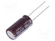 Capacitor: electrolytic; low ESR; THT; 1000uF; 6.3VDC; Ø10x20mm NICHICON