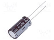 Capacitor: electrolytic; low ESR; THT; 82uF; 80VDC; Ø10x20mm; ±20% NICHICON