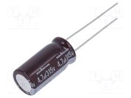 Capacitor: electrolytic; low ESR; THT; 4.7uF; 315VDC; Ø10x20mm NICHICON