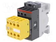 Contactor: 3-pole; NO x3; Auxiliary contacts: NC x2,NO x2; 12A ABB