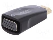 Converter; D-Sub 15pin HD socket,HDMI plug; HDMI 1.3; black LOGILINK