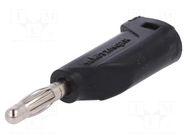 Connector: 4mm banana; plug; 32A; 33VAC; 70VDC; black; on cable SCHÜTZINGER