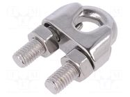 Rope clamp wire; acid resistant steel A4; for rope; Ørope: 10mm KRAFTBERG