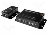 USB extender; USB 2.0; black; Cat: 5e,6; 50m LOGILINK