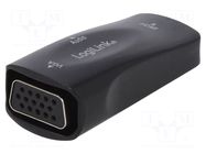 Converter; D-Sub 15pin HD socket,HDMI socket; HDMI 1.3; black LOGILINK